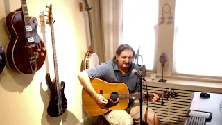 "It Rains Everywhere I Go" Bluegrass Guitar Cover.  By:  Lynn Morris