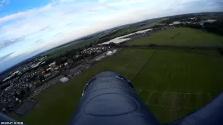 RC Corsair crashes into Spitfire on landing. Rc plane chase