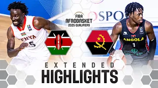 Kenya 🇰🇪 vs Angola 🇦🇴 | Extended Highlights | FIBA AfroBasket 2025 Qualifiers