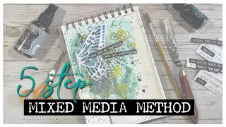 5 Step Mixed Media Method 🎨 Beginners Step-by-Step Tutorial!