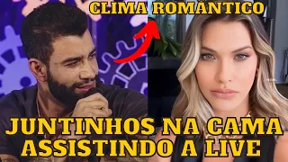 Andressa Suita e Gusttavo Lima JUNTOS na CAMA assistindo a LIVE Surpresa Str1ngs do Embaixador