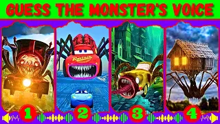 Guess Monster Voice Choo Choo Charles, McQueen Eater, Car Eater, Spider House Head Coffin Dance