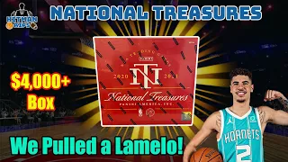 We ripped a $4,000+ 2020-21 NBA National Treasures Hobby Box and pulled a LaMelo Ball!