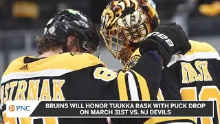 Tuukka Rask To Perform Puck Drop On March 31st Vs. Devils