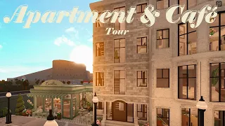 Apartment Building & Café  Tour [BLOXBURG/ROBLOX]