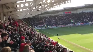 Sheffield Wednesday’s 99th minute equaliser at Rotherham today. Scenes! 🦉