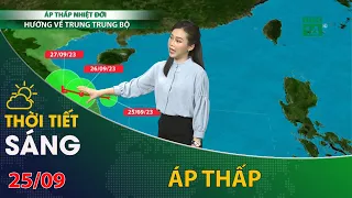 Thời tiết hôm nay 25/09/2023: Áp thấp nhiệt đới hướng về Trung Bộ | VTC14