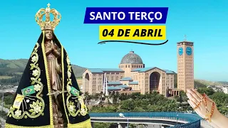 SANTO TERÇO DE APARECIDA DE HOJE - 04/04/2024 | MISTÉRIOS LUMINOSOS | QUINTA-FEIRA