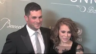 ALYSSA MILANO brings camera-shy husband to Unicef Ball