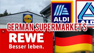 GERMAN SUPERMARKET | GROCERY TOUR |ALDI, REWE, LIDL #travelgermany #travel