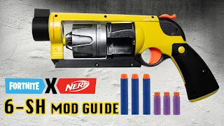 Nerf fortnite 6-sh review and mod ——short dart wheel and paint