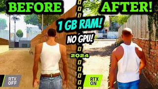 RTX Graphics Mod For Gta Sanandreas | Low End PC | 1 GB Ram No GPU | Graphics Mod FOR Gta Sa || 2024