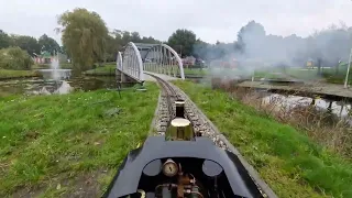 rijden met stoomlocomotief Hercules over traject noord, nienoord spoorwegen