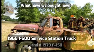 What have we bought now! Check out this super cool 1955 Ford F600 gas station service truck!