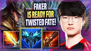 FAKER IS READY FOR TWISTED FATE! - T1 Faker Plays Twisted Fate MID vs Orianna! | Season 2022