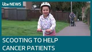 Five-year-old taking to scooter to raise money for young cancer patients like her | ITV News