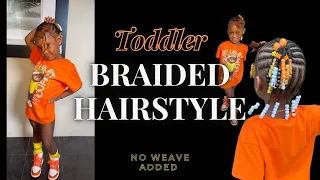 Kids Natural Hairstyles | Braid Hairstyles for Toddler Girl | No Weave | DETAILED PARTING