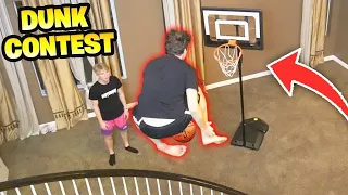 INSANE INDOOR MINI HOOP DUNK CONTEST