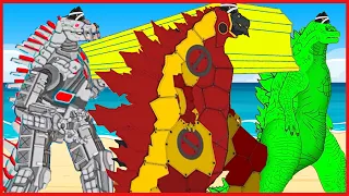GODZILLA & KONG ATOMIC BREATH vs Evolution of Head House - SIREN HEAD - Coffin Dance Meme Song Cover