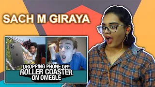 DROPPING PHONE OFF ROLLER COASTER on OMEGLE REACTION | SomethingAboutChickens | Neha M.