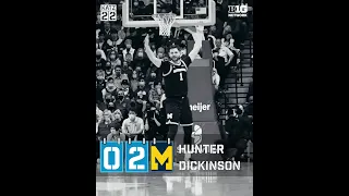 No. 2 - Michigan's Hunter Dickinson | Ranking the Top Big Ten Basketball Players of 2022-23