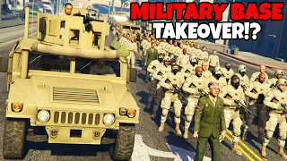 Can I Takeover the MILITARY BASE!? - GTA V: Funny Moments