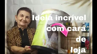 DIY/IDEIA COM BARRICA DE PAPELÃO/COM CARA DE LOJA/By Socorro Rodrigues#reciclagemcriativa