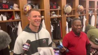 😂 Hilarious Christian McCaffrey - Kyle Juszczyk exchange in 49ers locker room; Harvard vs Stanford