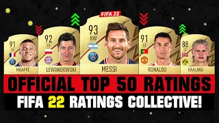 FIFA 22 | OFFICIAL TOP 50 RATINGS! 😱🔥 ft. Messi, Ronaldo, Mbappe… etc