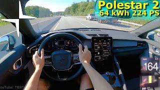 2022 Polestar 2 Standard Range Single Motor 224 PS TOP SPEED AUTOBAHN DRIVE POV