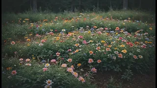 Serenity in Bloom: Relaxing Melodies in a Flower Field