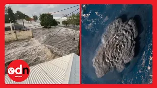 HUGE Underwater Volcano Eruption Causes Tsunami