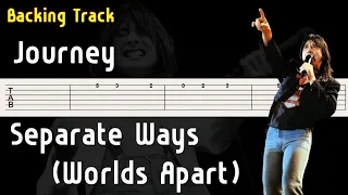 Journey - Separate Ways (Worlds Apart) Backing Track Guitar Tutorial [Tab]