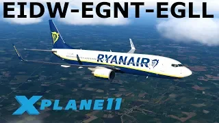 X-Plane 11 | *NEW* Aerosoft Newcastle Scenery | B738 | Dublin, Newcastle & London