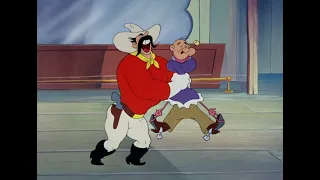 Sheriff Popeye defeats Wild Bill Bluto (Popeye the Sailor Man - "Tar with a Star")