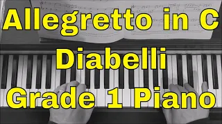 Allegretto in C Diabelli - Grade 1 ABRSM Piano 2023-2024 A1