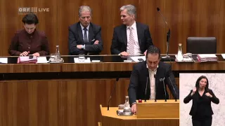 03 Sondersitzung des Nationalrates, Teil 1 Heinz Christian Strache FPÖ 2015 03 18 0905 tl 06 Poli