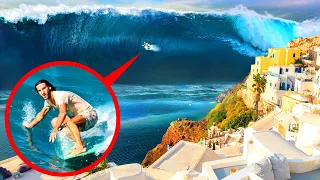 What If You Surfed the Biggest Tsunami Wave