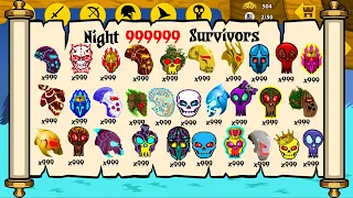 Night 99999 Surviors Unlock Full x999 Army Items - Stick War Legacy Fight 💖 Hugo Gaming