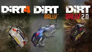 Dirt Rally vs Dirt 4 vs Dirt Rally 2.0 Crash Comparison