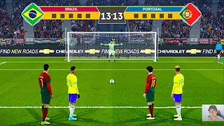 BRAZIL VS PORTUGAL | Penalty Shootout 2023 | Ronaldo vs Neymar Jr | eFootball PES Gameplay