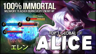 Vampire Queen Undefeated! エレン Top 1 Global of Alice - Mobile Legends: Bang Bang