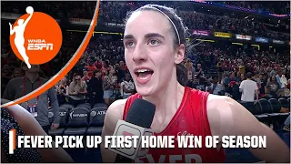 Caitlin Clark details NEXT STEP for Fever after first home win of season 💪 | WNBA on ESPN