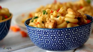 Chinese Style Macaroni | Chinese Chicken Macaroni | Macaroni au Poulet et aux Légumes