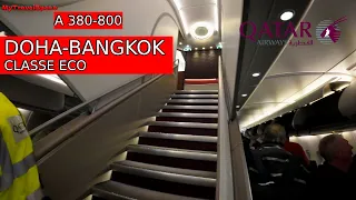 QATAR AIRWAYS VOL DOHA BANGKOK A 380-800 CLASSE ECO