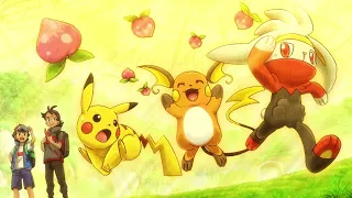 Pikachu és Raboot futás rész jelenet A Pokémon utazás A sorozat 23 Évad 35 Részből