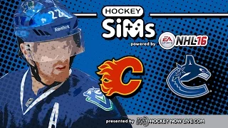 Flames vs Canucks (NHL 16 Hockey Sims)