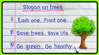 Slogan on Trees | Slogan on Save Trees | 10 Slogans on Trees in English