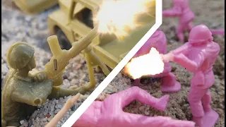 Army Girls attack Tan convoy ! | Army men stop motion war film