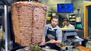 It's Crazy! - 500 Kilos of Doner Kebab Sales per Day - Turkish Street Food